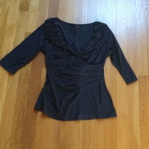 Shirt Navy brand one September petite 3/4 sleeves